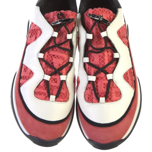 NIB Longchamp Exaggerated Platform Net Tennis Sneaker Copy - Picture 5 of 11